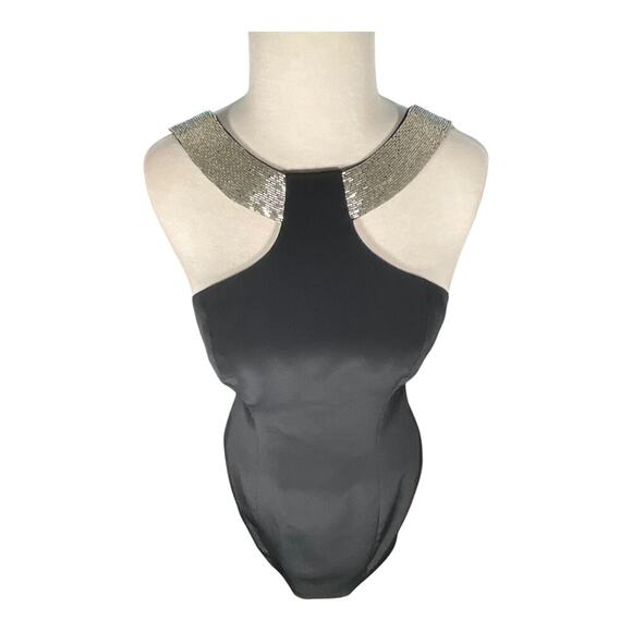 Vintage Niteline Della Roufogali Black Tie Formal Short Cocktail Dress Size 4 - Picture 13 of 13